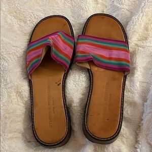 Stubbs & Wootton Women's Multicolor Striped Sandals